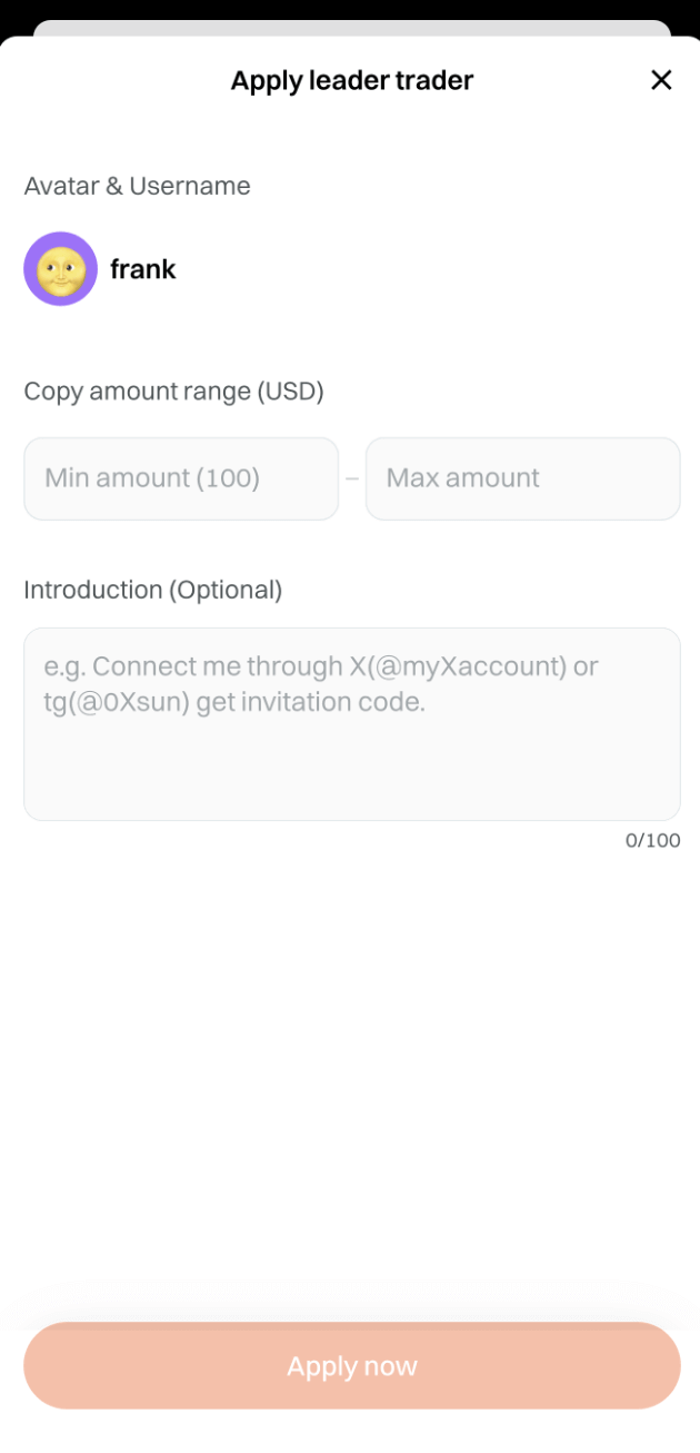 Leader Application Form